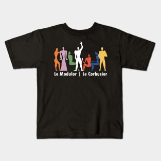 Le Corbusier Modulor Colourful Party Kids T-Shirt
